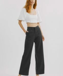 Official Kancan USA New Arrivals Tinley Mid Rise Wide Leg Pants