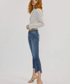 KANCAN Aida Mid Rise Cropped Flare Jeans New Arrivals