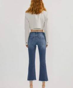 KANCAN Aida Mid Rise Cropped Flare Jeans New Arrivals