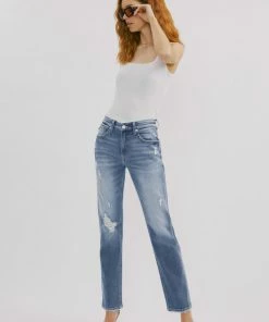 KANCAN New Arrivals Mariko High Rise Slim Straight Jeans