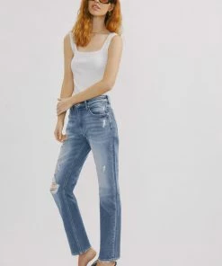 KANCAN New Arrivals Mariko High Rise Slim Straight Jeans