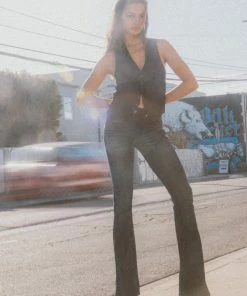 KANCAN Trisha Mid Rise Classic Flare Jeans