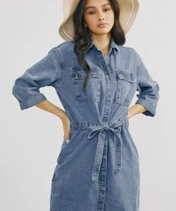 KANCAN Virginia Button-Down Shirt Dress New Arrivals