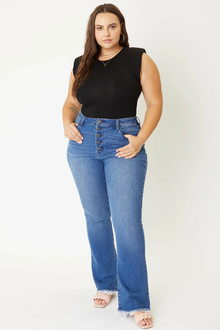 KANCAN Yvette High Rise Flare Jeans - Plus 3 KANCAN Yvette High Rise Flare Jeans - Plus