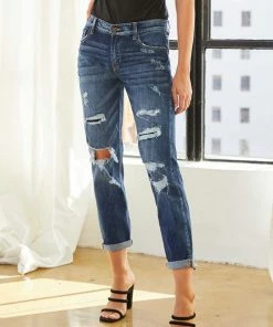 KANCAN Devika Mid Rise Boyfriend Jeans