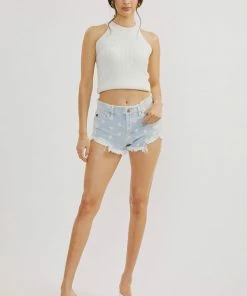 KANCAN Ida Mid Rise Polka Dot Shorts