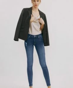 Official Kancan USA Thea Mid Rise Super Skinny Jeans
