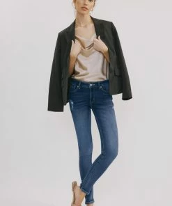 Official Kancan USA Thea Mid Rise Super Skinny Jeans