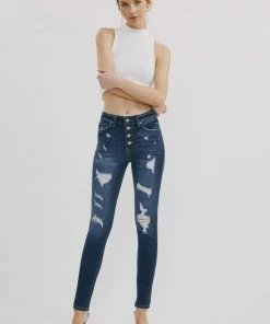 KANCAN Lacey High Rise Super Skinny Jeans