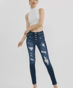 KANCAN Lacey High Rise Super Skinny Jeans