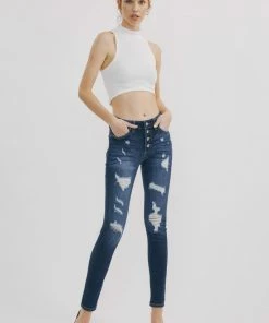 KANCAN Lacey High Rise Super Skinny Jeans