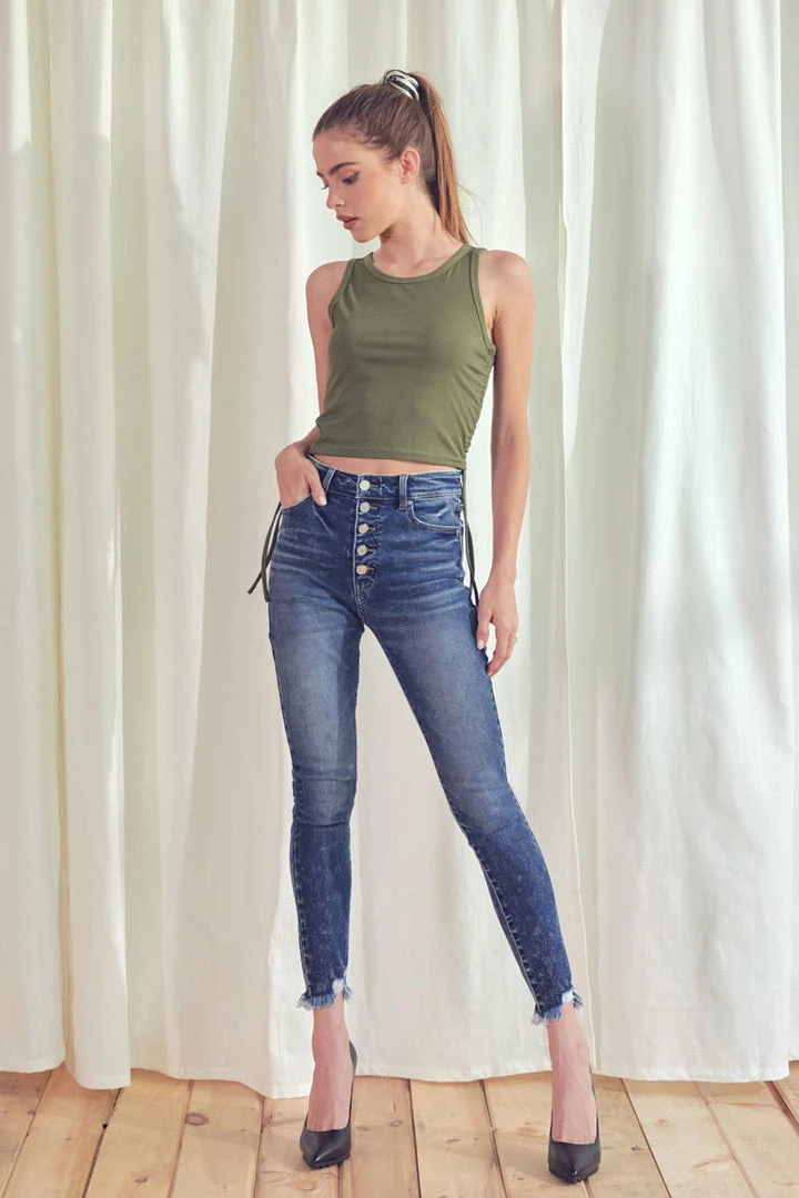 KANCAN Fiona High Rise Button Down Super Skinny 4 KANCAN Fiona High Rise Button Down Super Skinny