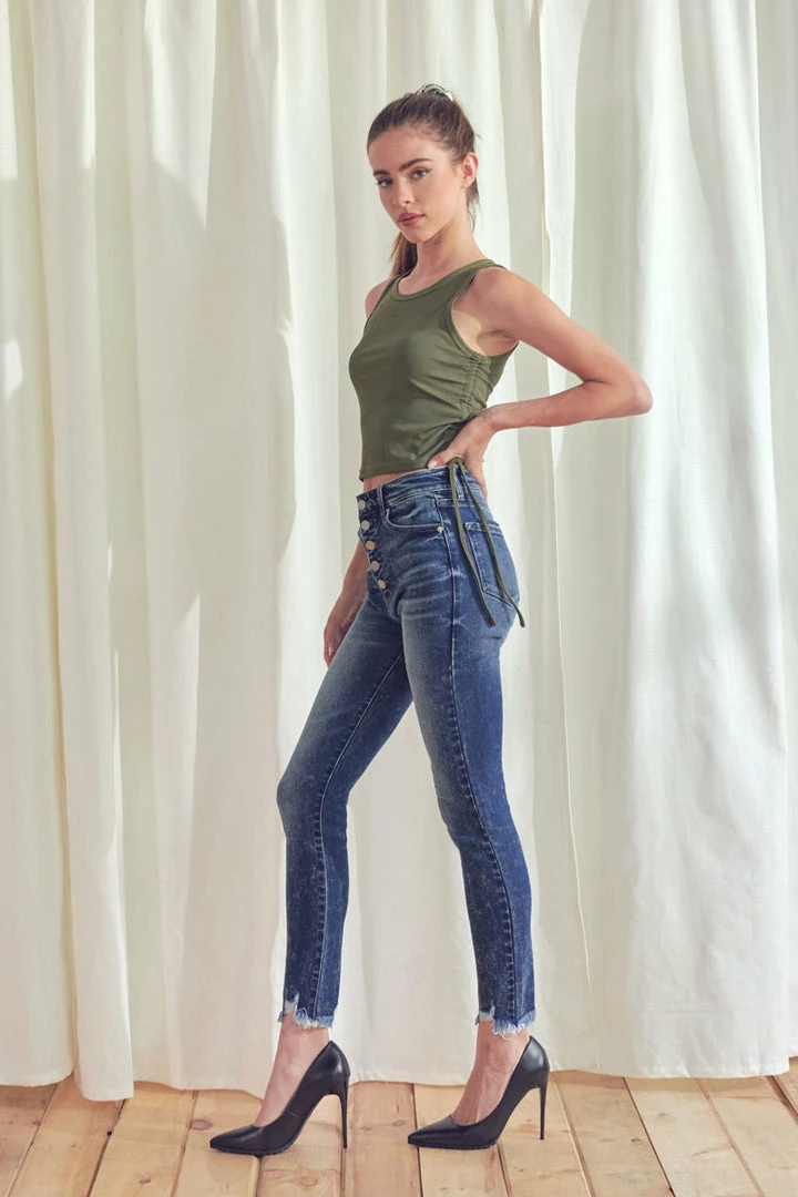 KANCAN Fiona High Rise Button Down Super Skinny 5 KANCAN Fiona High Rise Button Down Super Skinny