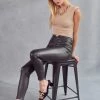 KANCAN Janet High Rise Faux Leather Ankle Skinny Pants