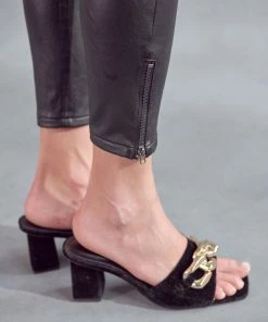 KANCAN Janet High Rise Faux Leather Ankle Skinny Pants