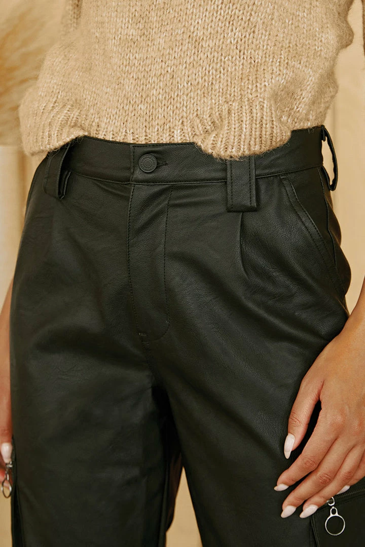 KANCAN Rooney Ultra High Rise Faux Leather Joggers Slouch Fit & Joggers 8 KANCAN Rooney Ultra High Rise Faux Leather Joggers Slouch Fit & Joggers