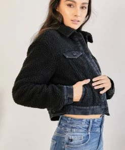 KANCAN Monet Cropped Sherpa Jacket 11 KANCAN Monet Cropped Sherpa Jacket