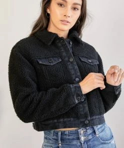 KANCAN Monet Cropped Sherpa Jacket 12 KANCAN Monet Cropped Sherpa Jacket