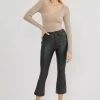 KANCAN Darla High Rise Faux Leather Kick-Flare Pants