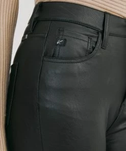 KANCAN Darla High Rise Faux Leather Kick-Flare Pants