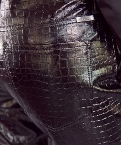 KANCAN Josephine Faux Leather Mom Fit Pants