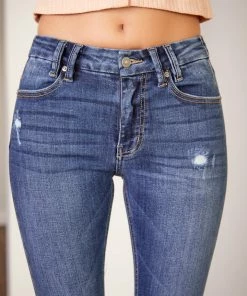 KANCAN Fiora Mid Rise Ankle Skinny Jeans
