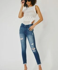 KANCAN New Arrivals Dominique High Rise Skinny Jeans