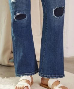 KANCAN Fidely Maternity Patched Flare Jeans 19 KANCAN Fidely Maternity Patched Flare Jeans