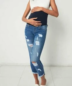 KANCAN Jezebel Maternity Ankle Skinny Jeans