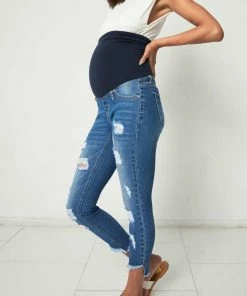 KANCAN Jezebel Maternity Ankle Skinny Jeans