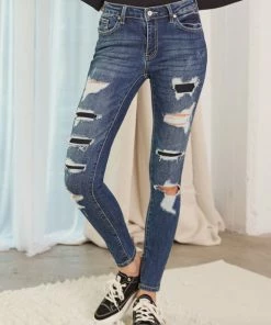 KANCAN Tobie Mid Rise Super Skinny Jeans