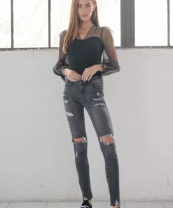KANCAN Cora Mid Rise Super Skinny Jeans