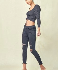 KANCAN Hazy Mid Rise Ankle Skinny Jeans
