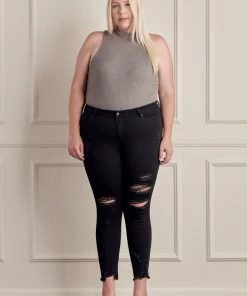 KANCAN Genesis Mid Rise Ankle Skinny Jeans - Plus