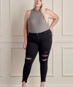 KANCAN Genesis Mid Rise Ankle Skinny Jeans - Plus