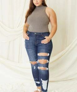 KANCAN Penny Mid Rise Ankle Skinny Jeans - Plus