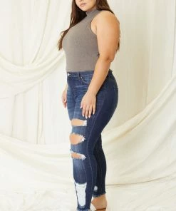 KANCAN Penny Mid Rise Ankle Skinny Jeans - Plus