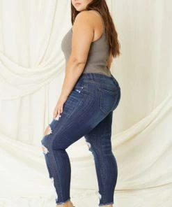 KANCAN Penny Mid Rise Ankle Skinny Jeans - Plus
