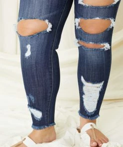 KANCAN Penny Mid Rise Ankle Skinny Jeans - Plus