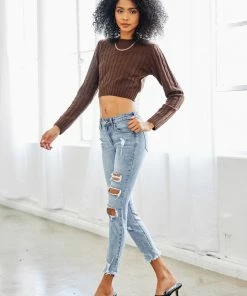 KANCAN Augustina Mid Rise Ankle Skinny Jeans