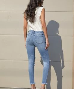 KANCAN Augustina Mid Rise Ankle Skinny Jeans