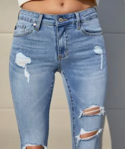 KANCAN Augustina Mid Rise Ankle Skinny Jeans