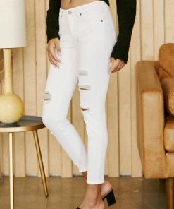 KANCAN Ingrid Mid Rise Ankle Skinny Jeans