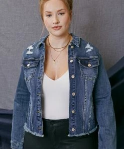 KANCAN Mona Denim Jacket - Plus