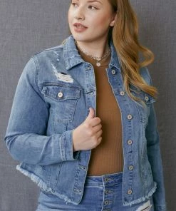 KANCAN Mona Denim Jacket - Plus