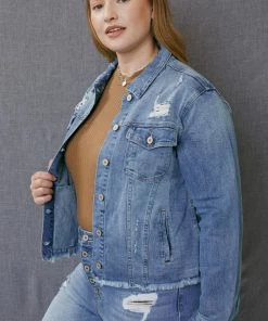 KANCAN Mona Denim Jacket - Plus