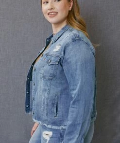 KANCAN Mona Denim Jacket - Plus