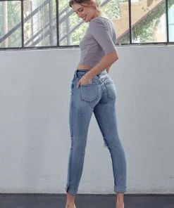 KANCAN Clarie Mid Rise Boyfriend Jeans