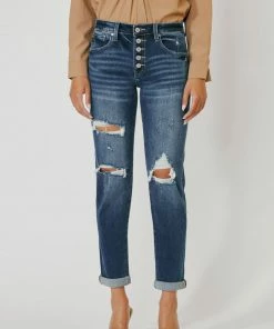 KANCAN Cali Mid Rise Boyfriend Jeans