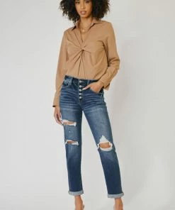 KANCAN Cali Mid Rise Boyfriend Jeans